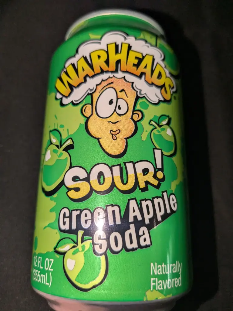 warheads sour pomme verte soda